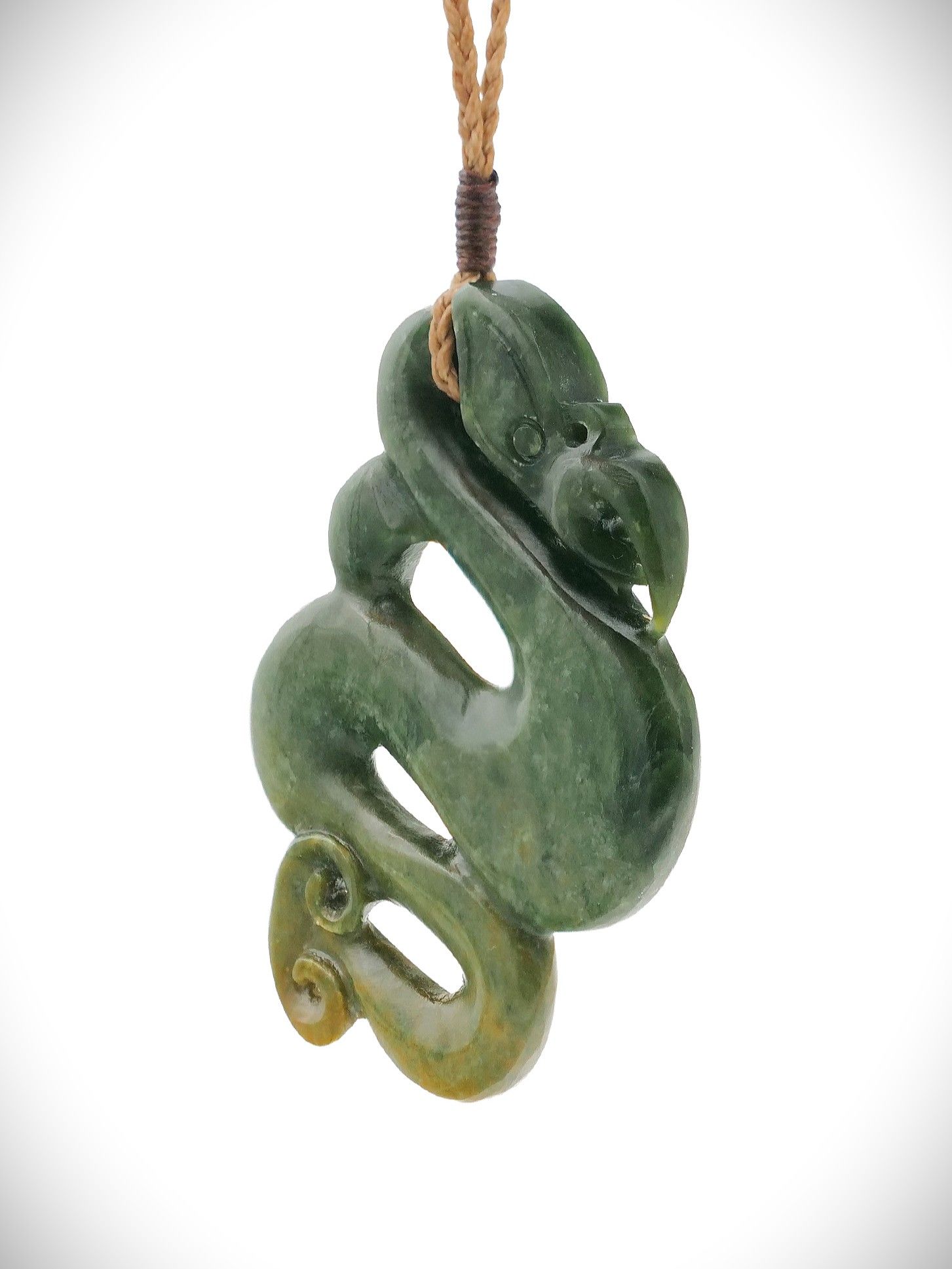 Moko Pounamu Manaia NZ Genuine Raukaraka Greenstone - Raukumara