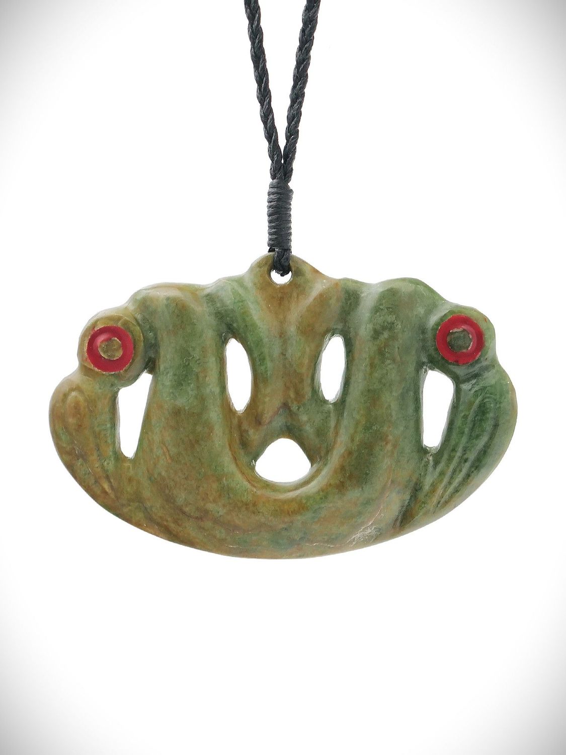 Moko Pounamu Peka Peka NZ Genuine Raukaraka Greenstone - Kaiwaikawe