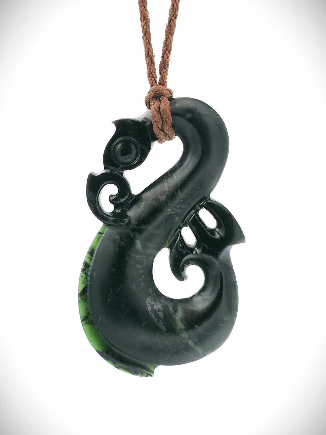 Moko Pounamu Manaia Genuine NZ Tangiwai Greenstone - Kirikopuni Moko Pounamu Manaia Genuine NZ Tangiwai Greenstone - Kirikopuni