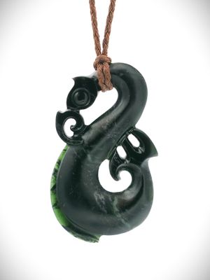Moko Pounamu Manaia Genuine NZ Tangiwai Greenstone - Kirikopuni Moko Pounamu Manaia Genuine NZ Tangiwai Greenstone - Kirikopuni
