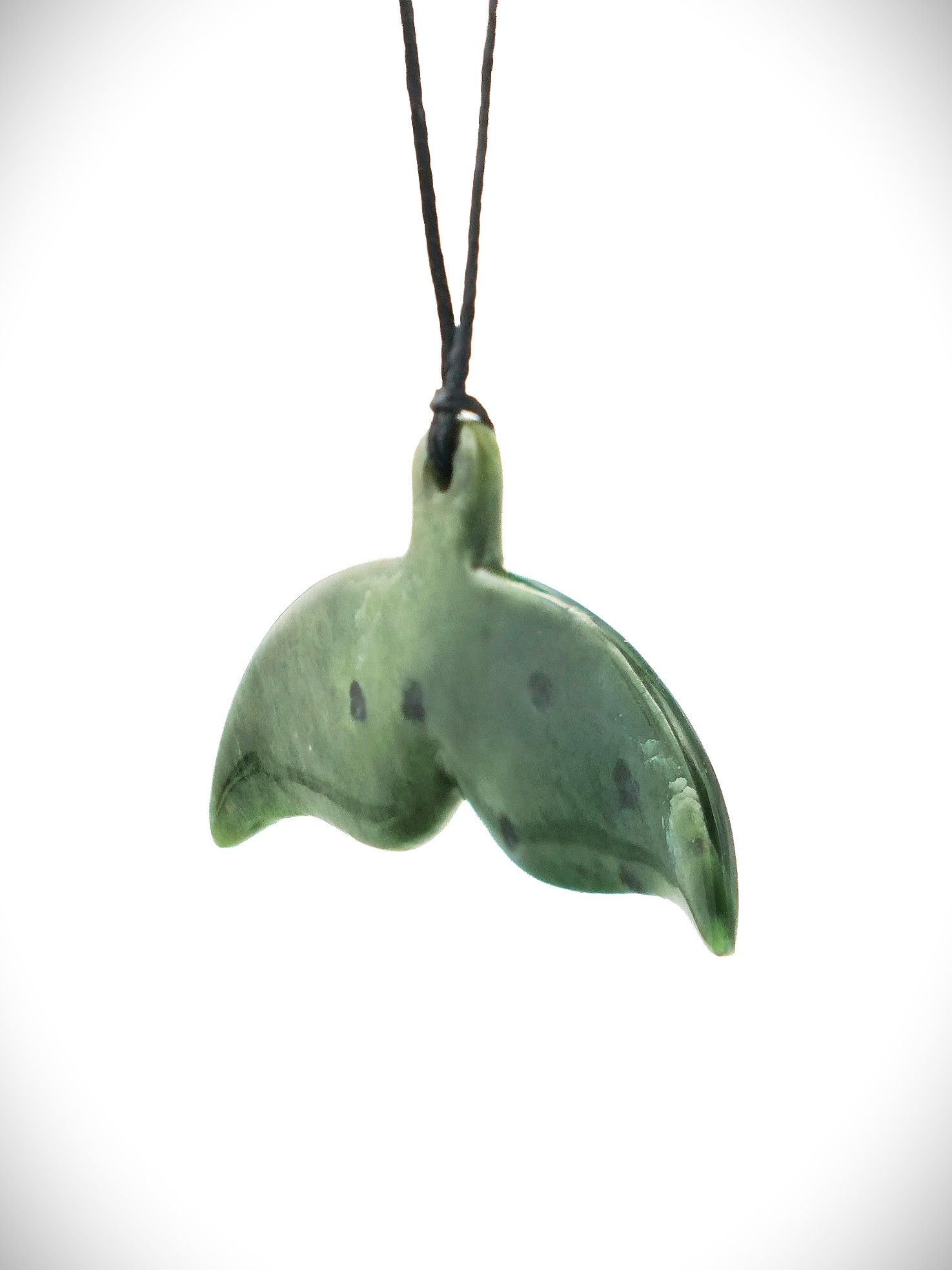 Moko Pounamu Whales Tail NZ Genuine Kokopu Greenstone - Whakapirau