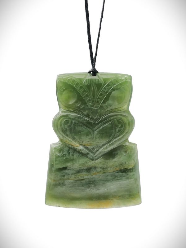 Moko Pounamu Tekoteko Toki NZ Genuine Kahurangi Flower Greenstone- Pauanui