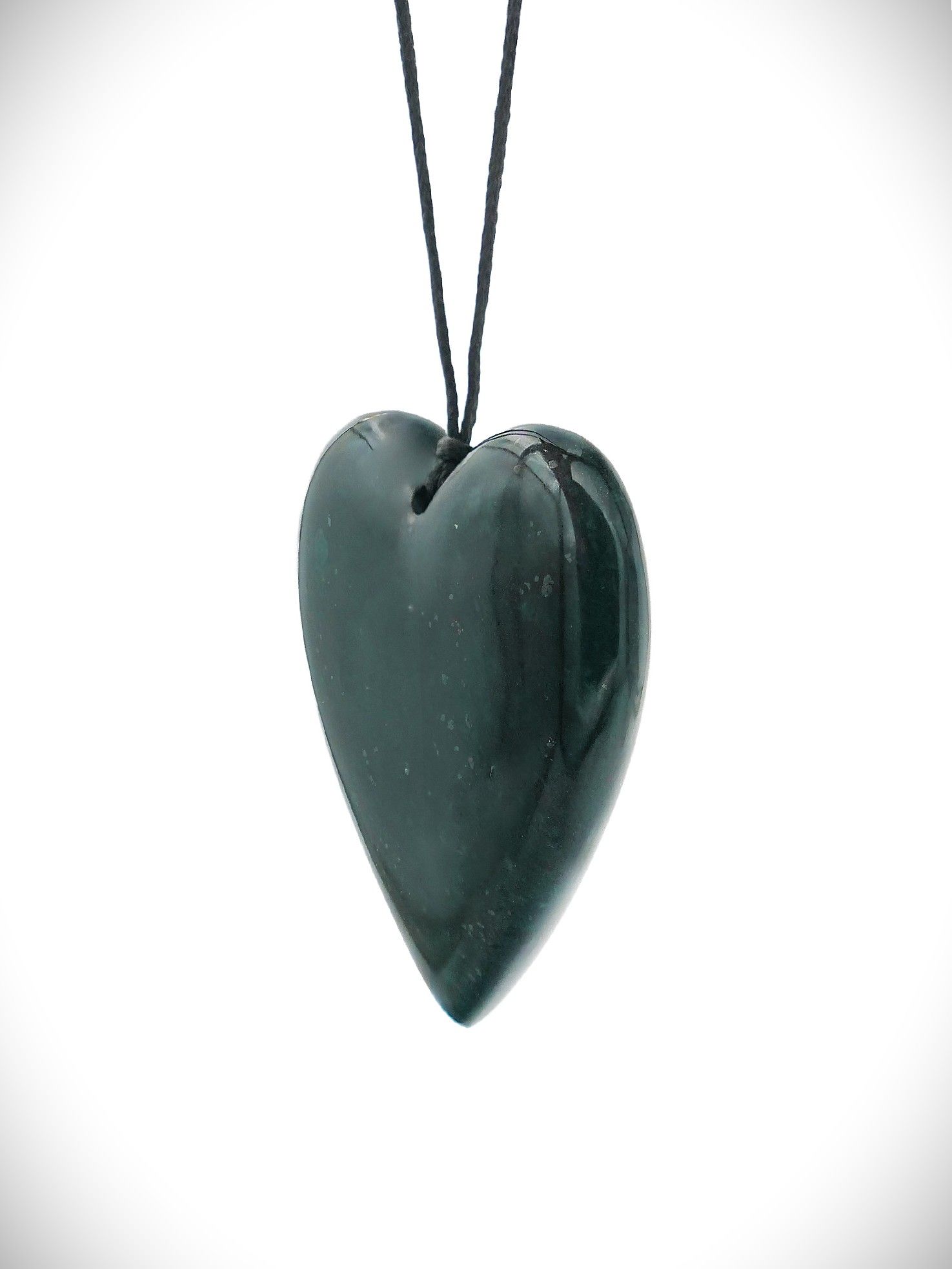 Moko Pounamu Manawa (Heart) NZ Genuine Serpentinite Greenstone - Wharehine