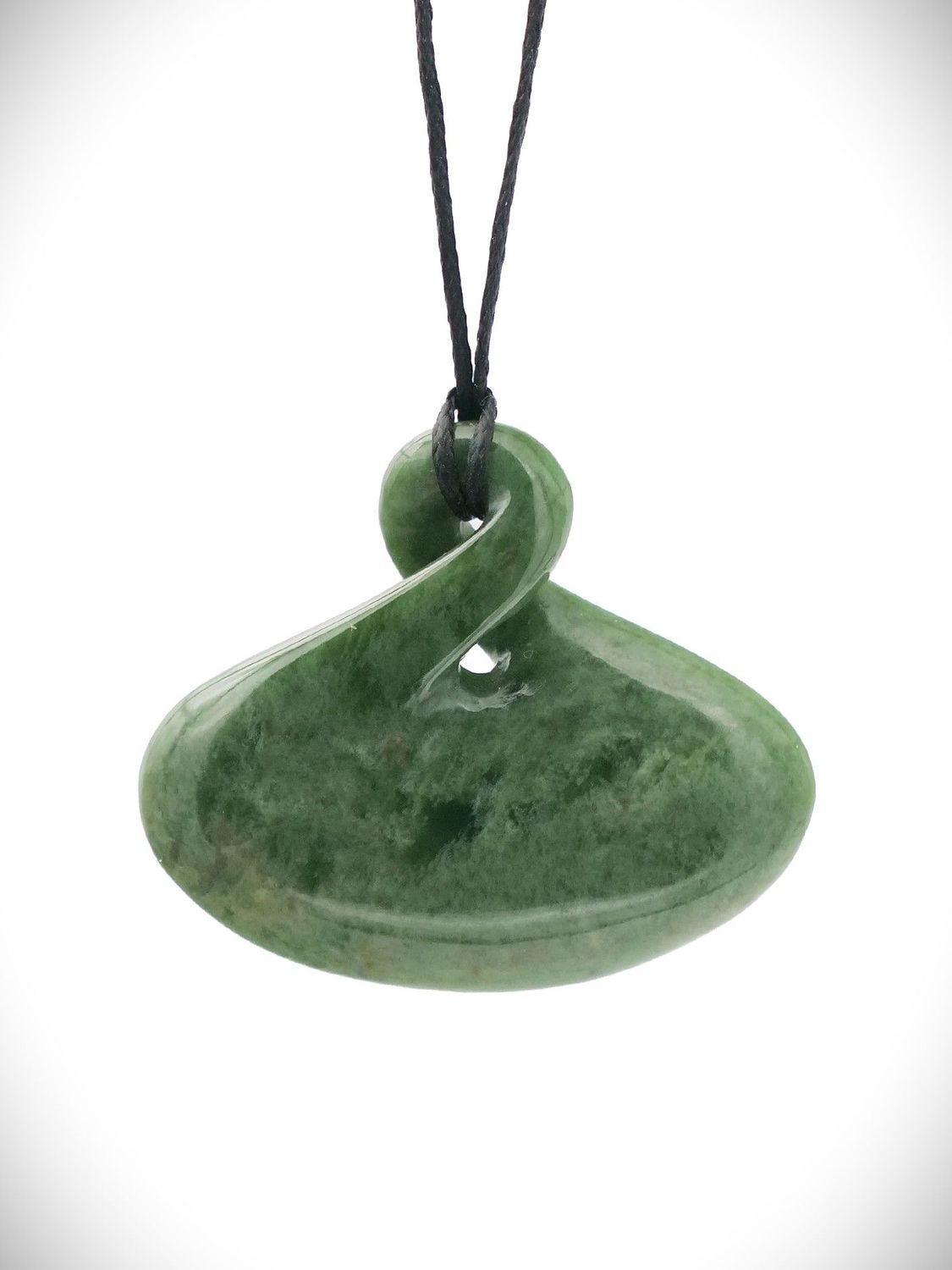 Moko Pounamu Pikorua (Twist) NZ Genuine Marsden Flower Greenstone - Wheki