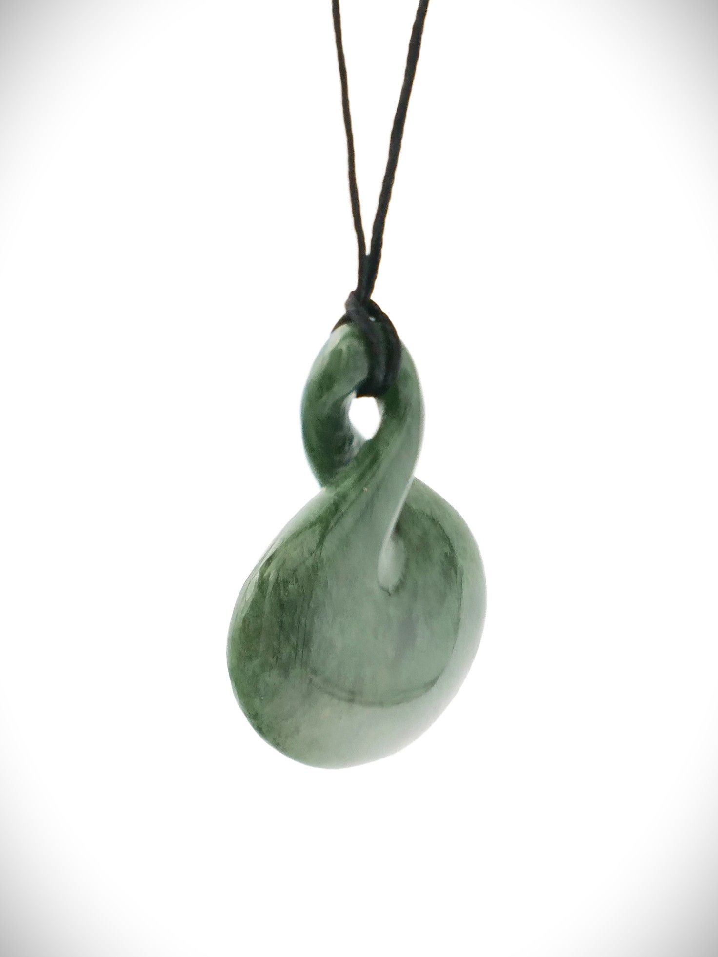 Moko Pounamu Pikorua (Twist) NZ Genuine Marsden Flower Greenstone - Wheki