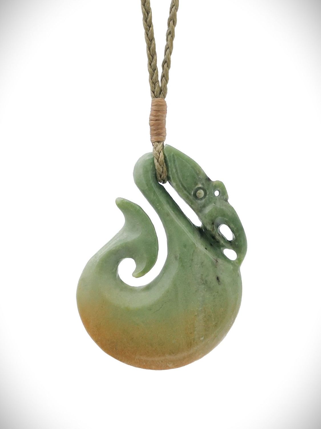 Moko Pounamu Manaia NZ Genuine Raukaraka Greenstone - Turiwiri