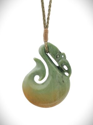 Moko Pounamu Manaia NZ Genuine Raukaraka Greenstone - Turiwiri