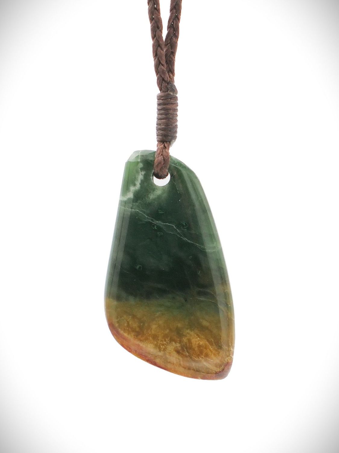 Moko Pounamu Roimata (Teardrop) NZ Genuine Kawakawa Flower Greenstone - Awakino Moko Pounamu Roimata (Teardrop) NZ Genuine Kawakawa Flower Greenstone - Awakino