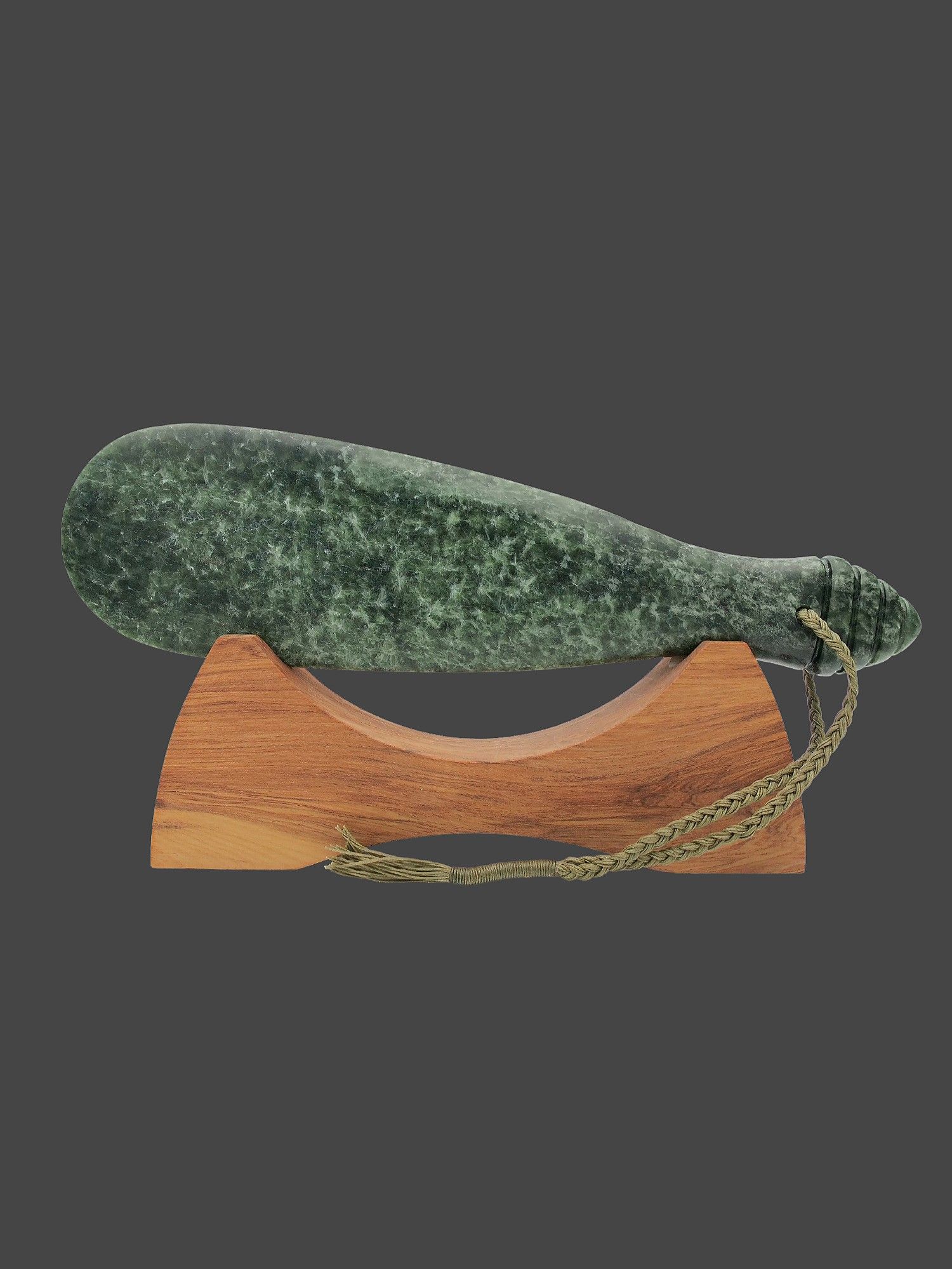 Moko Pounamu Mere NZ Genuine Kahotea Pounamu - Hukatere