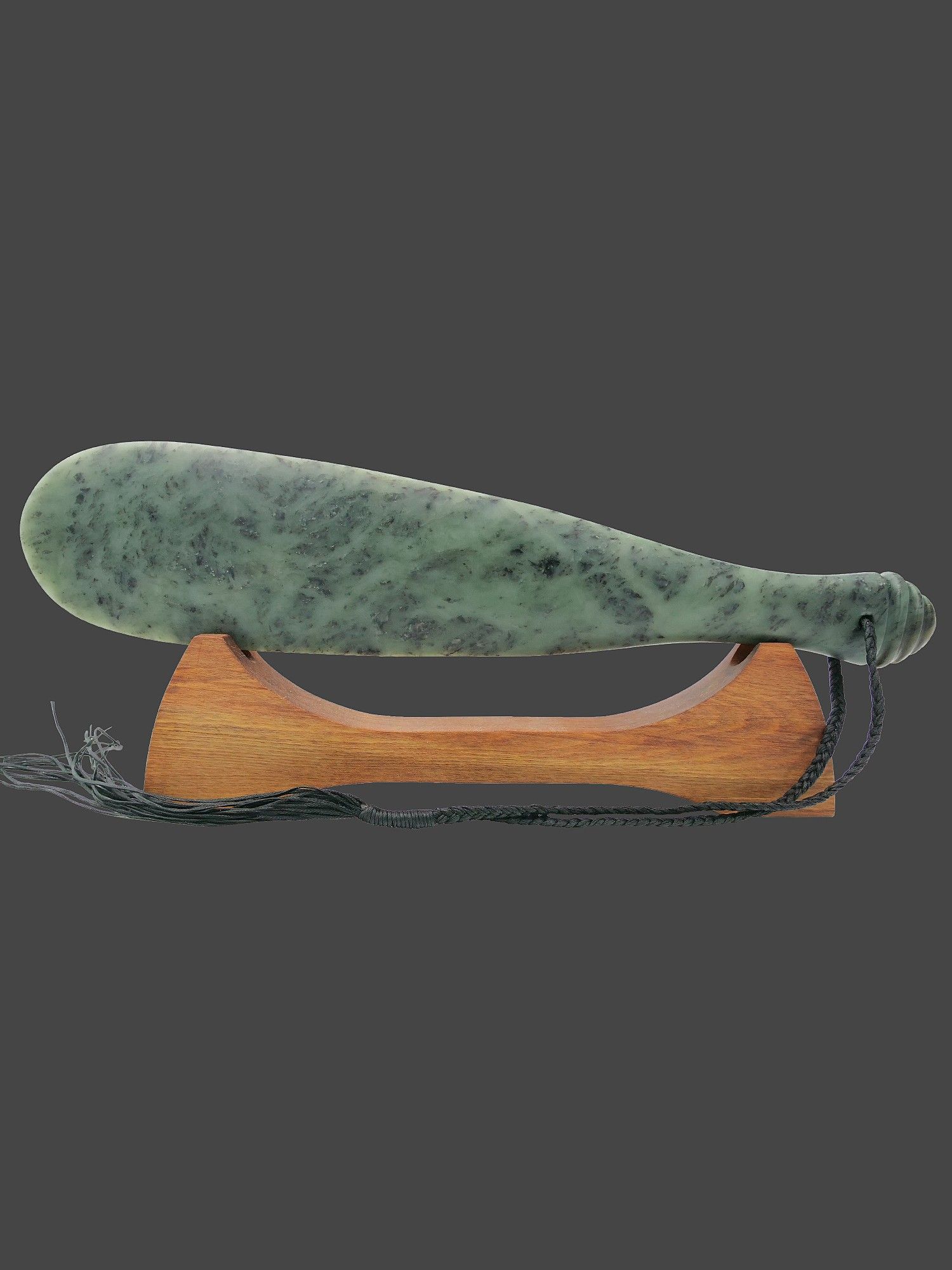 Moko Pounamu Mere NZ Genuine Hapopo Greenstone - Okiritoto