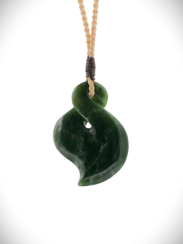 Moko Pounamu Pikorua NZ Genuine Kawakawa Greenstone - Tokoroa Moko Pounamu Pikorua NZ Genuine Kawakawa Greenstone - Tokoroa