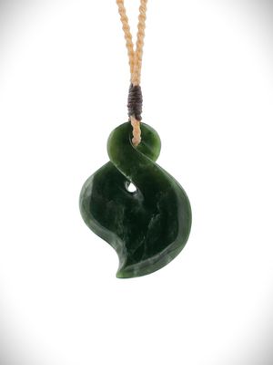 Moko Pounamu Pikorua NZ Genuine Kawakawa Greenstone - Tokoroa Moko Pounamu Pikorua NZ Genuine Kawakawa Greenstone - Tokoroa