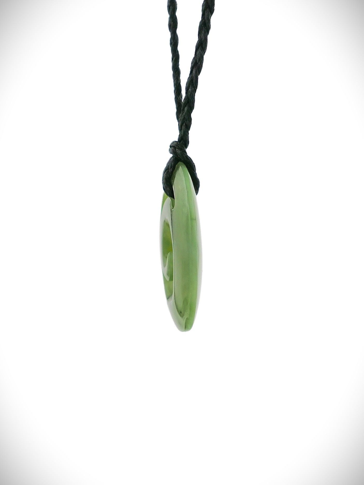 Moko Pounamu Koru NZ Genuine Kahurangi Greenstone - Paeahi