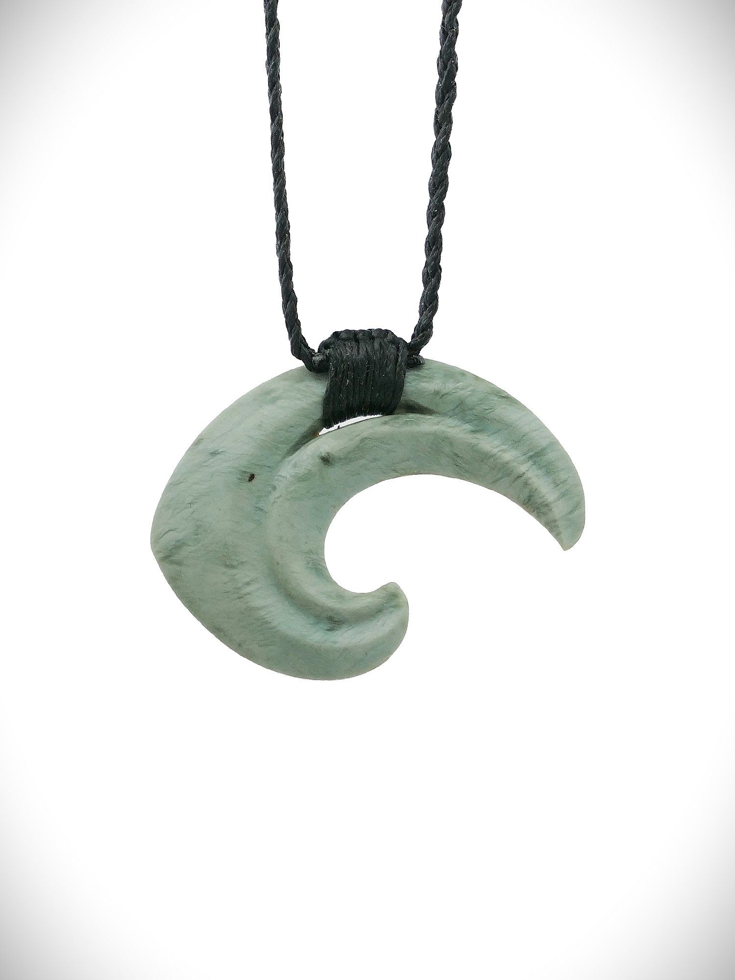 Moko Pounamu Contemporary Twin Koru's NZ Genuine Auhunga Greenstone - Otahuti