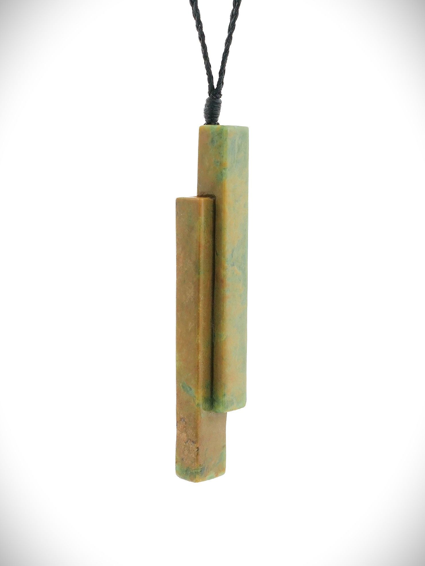 Moko Pounamu Artistic Design Genuine NZ Raukaraka Greenstone - Pukematekeo