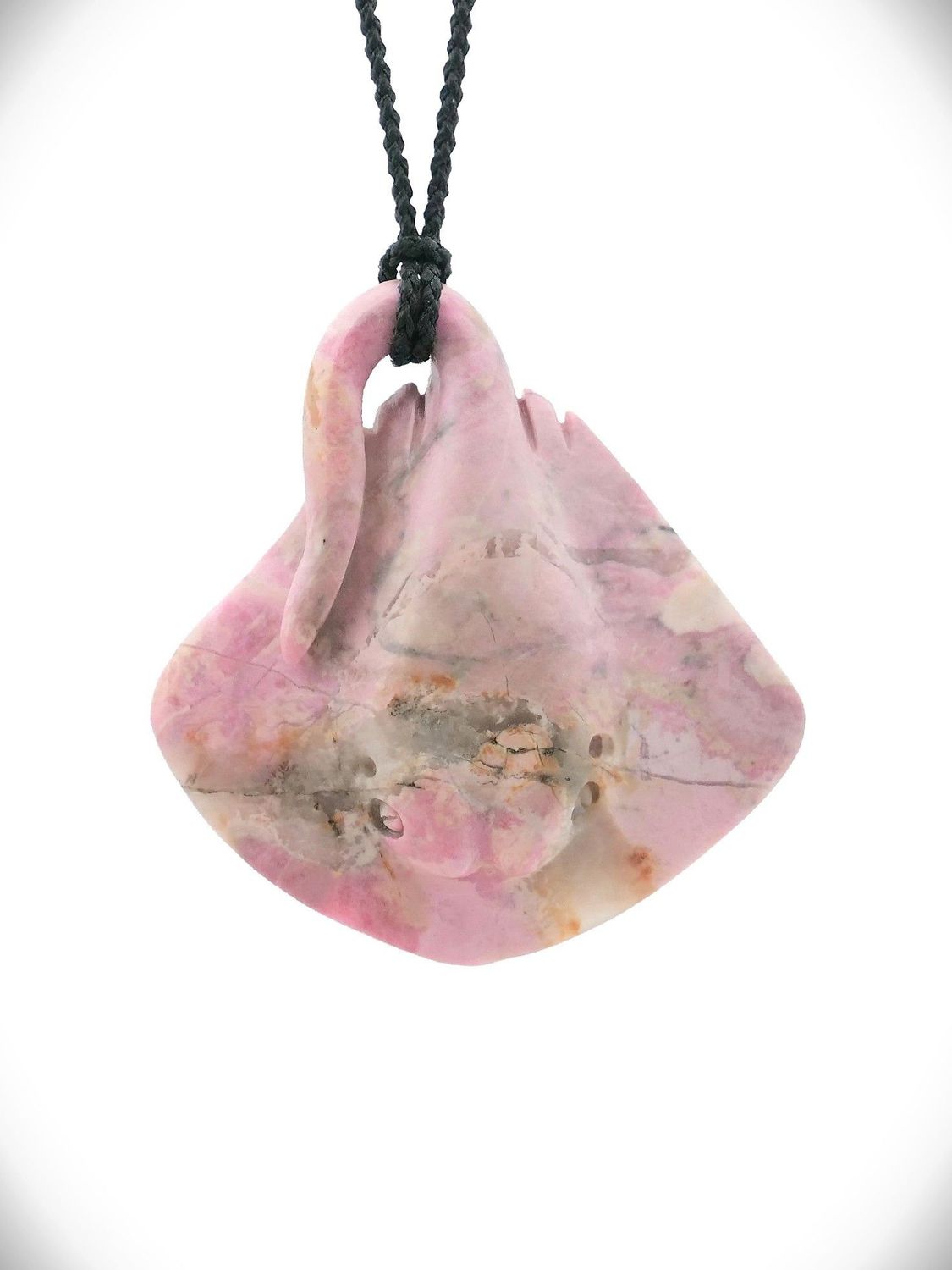 Moko Pounamu Te Whai Rahi (Manta Ray) Genuine NZ Rhodonite - Waitemata