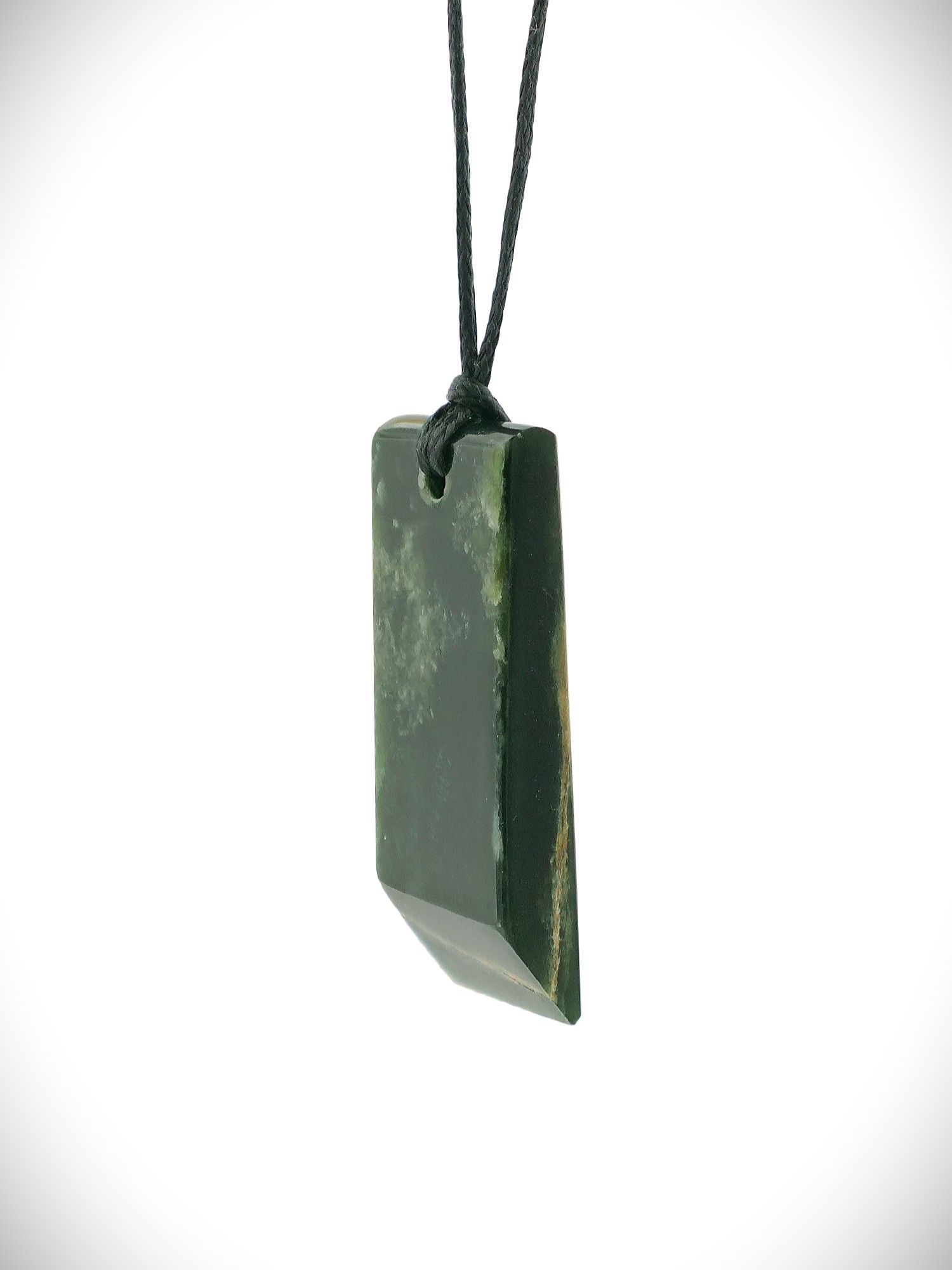 Moko Pounamu Toki Genuine NZ Kawakawa Flower Greenstone - Waimauku