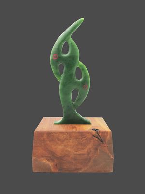 Moko Pounamu Manaia NZ Genuine Kawakawa Greenstone - Whareponga Moko Pounamu Manaia NZ Genuine Kawakawa Greenstone - Whareponga