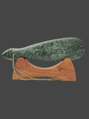 Moko Pounamu Mere NZ Genuine Kahotea Pounamu - Anawhata