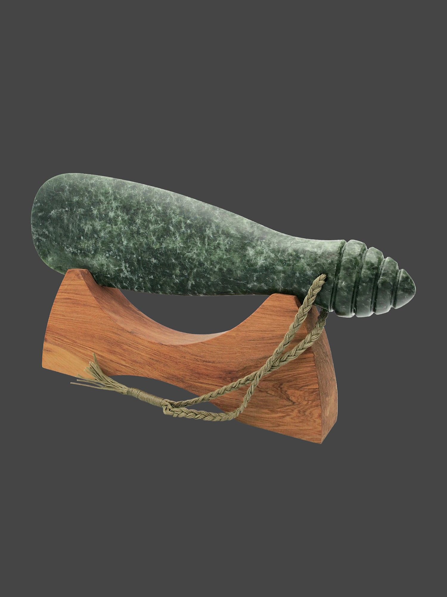 Moko Pounamu Mere NZ Genuine Kahotea Pounamu - Anawhata