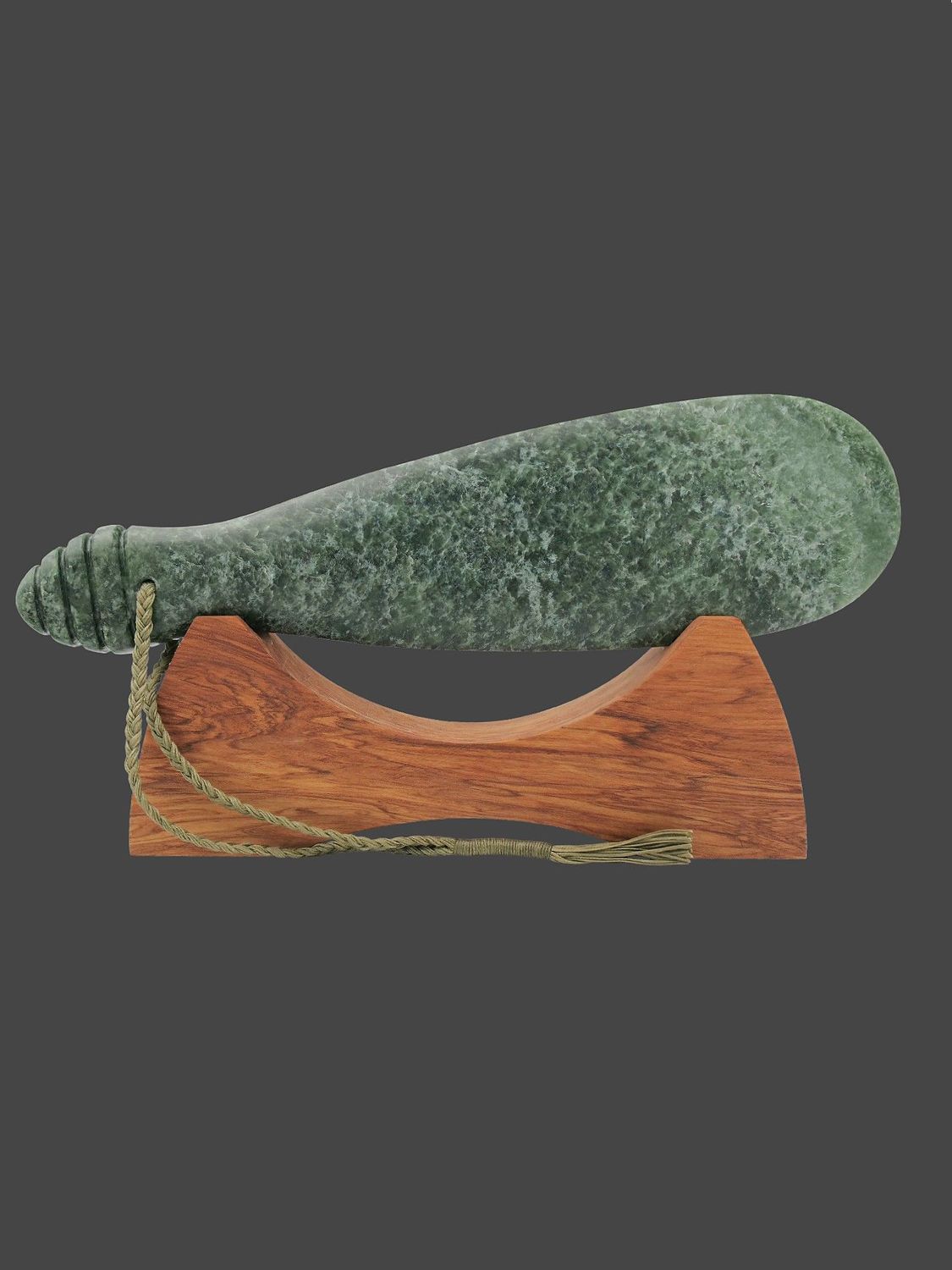 Moko Pounamu Mere NZ Genuine Kahotea Pounamu - Waitipu Moko Pounamu Mere NZ Genuine Kahotea Pounamu - Waitipu
