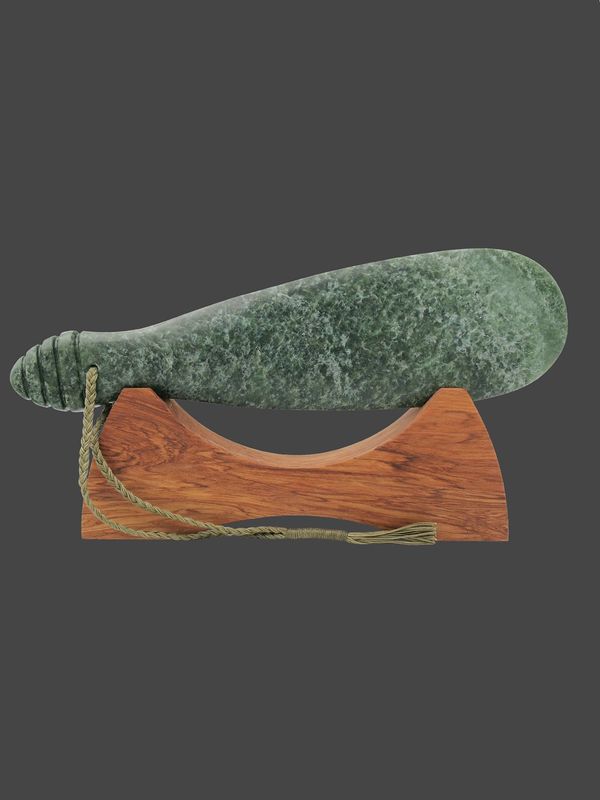 Moko Pounamu Mere NZ Genuine Kahotea Pounamu - Waitipu Moko Pounamu Mere NZ Genuine Kahotea Pounamu - Waitipu