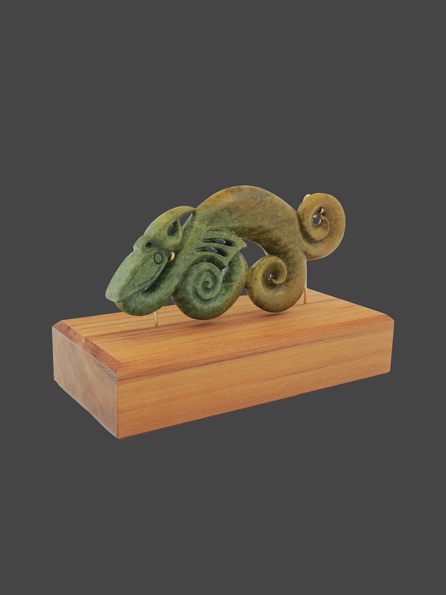 Moko Pounamu Manaia NZ Genuine Raukaraka Greenstone - Kaiwhare