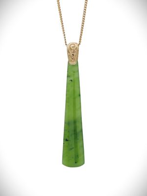 Moko Pounamu Kuru NZ Genuine Kahurangi Greenstone 9ct Gold - Terawhiti Moko Pounamu Kuru NZ Genuine Kahurangi Greenstone 9ct Gold - Terawhiti