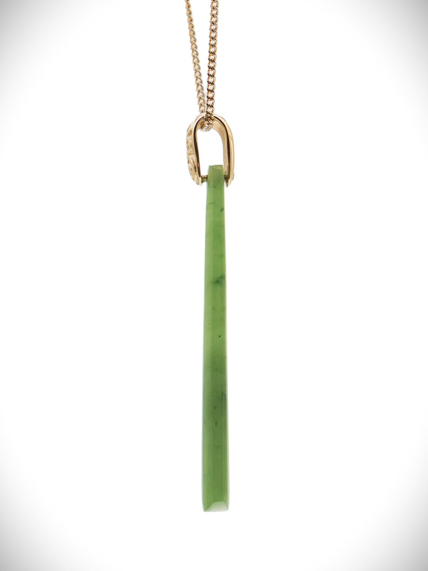Moko Pounamu Kuru NZ Genuine Kahurangi Greenstone 9ct Gold - Terawhiti