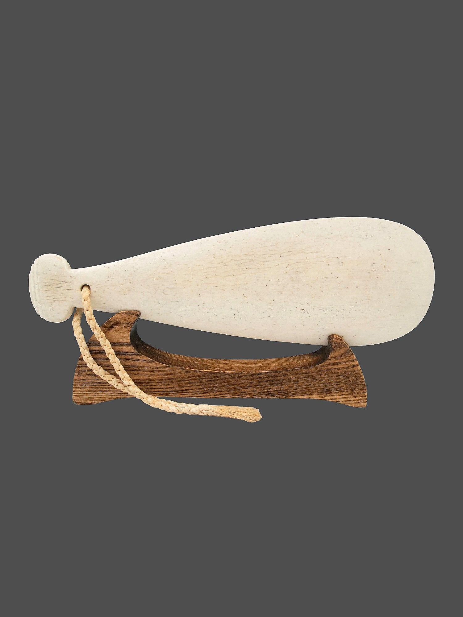 Moko Pounamu Whale Bone Patu - Karioitahi