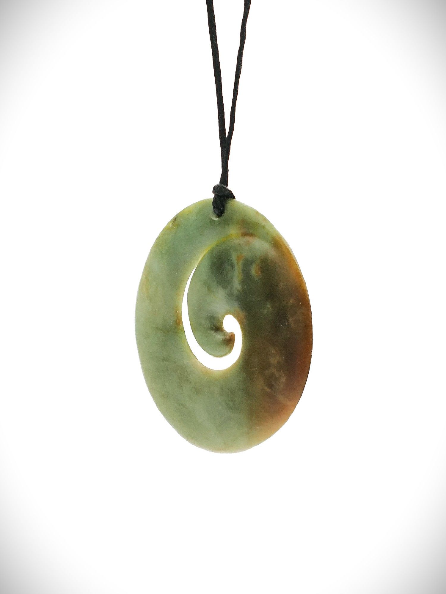 Moko Pounamu Koru Genuine NZ Inanga Greenstone - Patumahoe