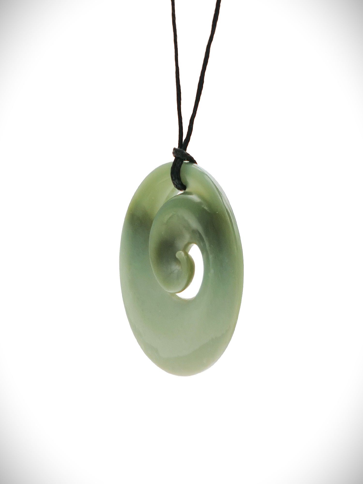 Moko Pounamu Koru Genuine NZ Inanga Greenstone - Pukekohe