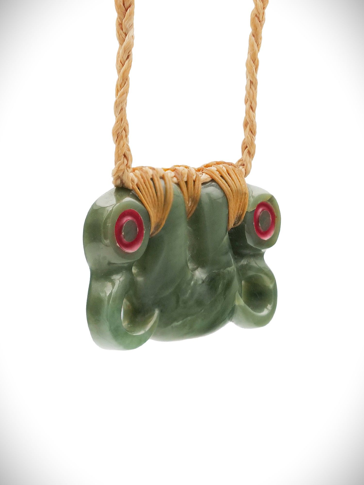 Moko Pounamu Peka Peka NZ Genuine Inanga Greenstone - Aongatete
