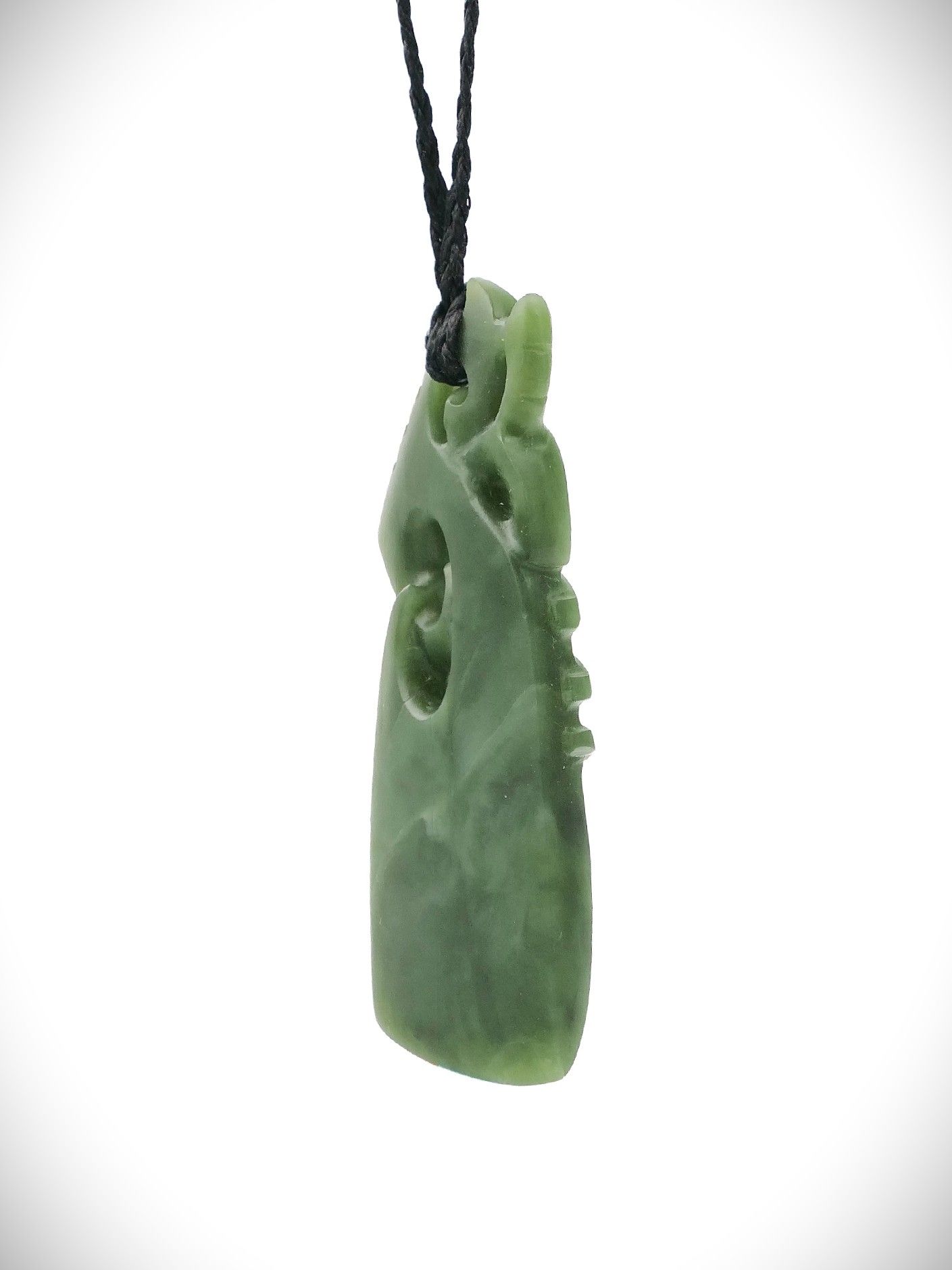 Moko Pounamu Manaia NZ Genuine Kawakawa Greenstone - Tirohanga