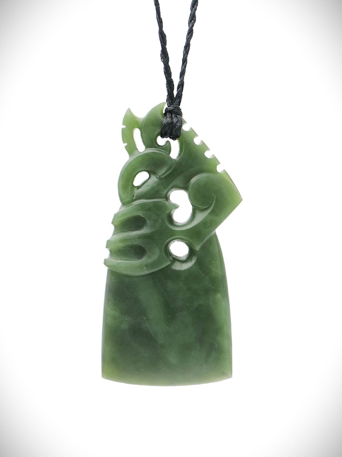 Moko Pounamu Manaia NZ Genuine Kawakawa Greenstone - Tirohanga