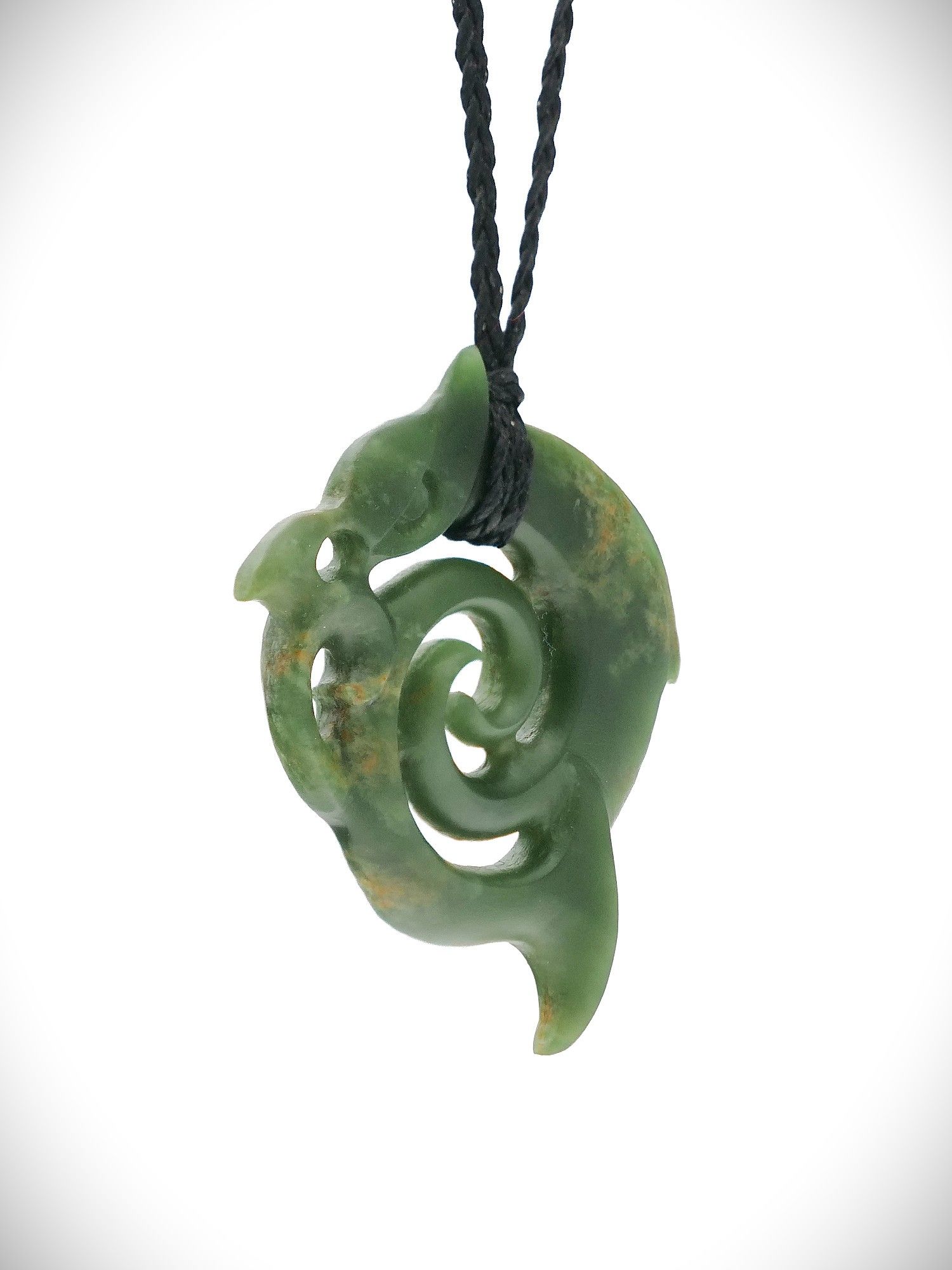 Moko Pounamu Koropepe NZ Genuine Kahurangi Flower Greenstone - Waikopiro