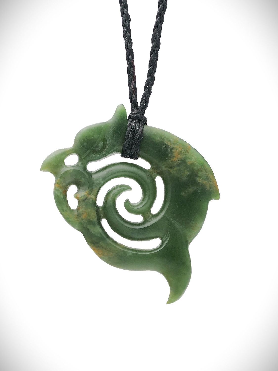 Moko Pounamu Koropepe NZ Genuine Kahurangi Flower Greenstone - Waikopiro