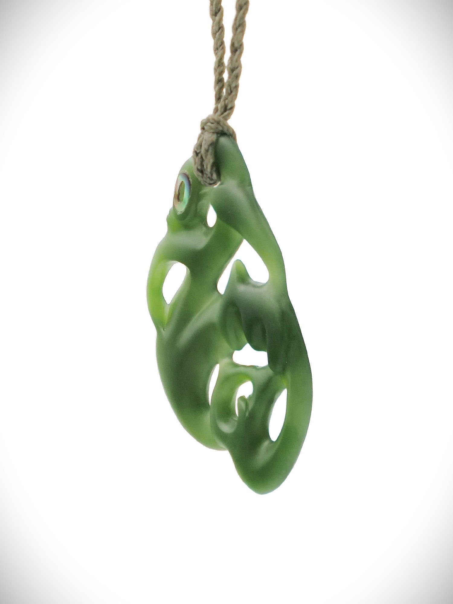 Moko Pounamu Manaia NZ Genuine Kahurangi Greenstone - Paerata