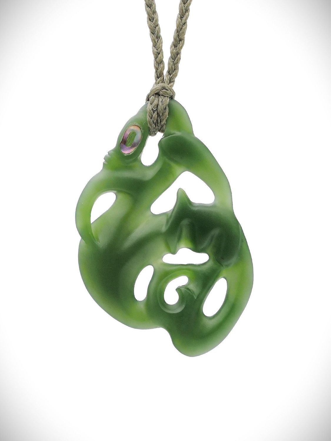Moko Pounamu Manaia NZ Genuine Kahurangi Greenstone - Paerata Moko Pounamu Manaia NZ Genuine Kahurangi Greenstone - Paerata
