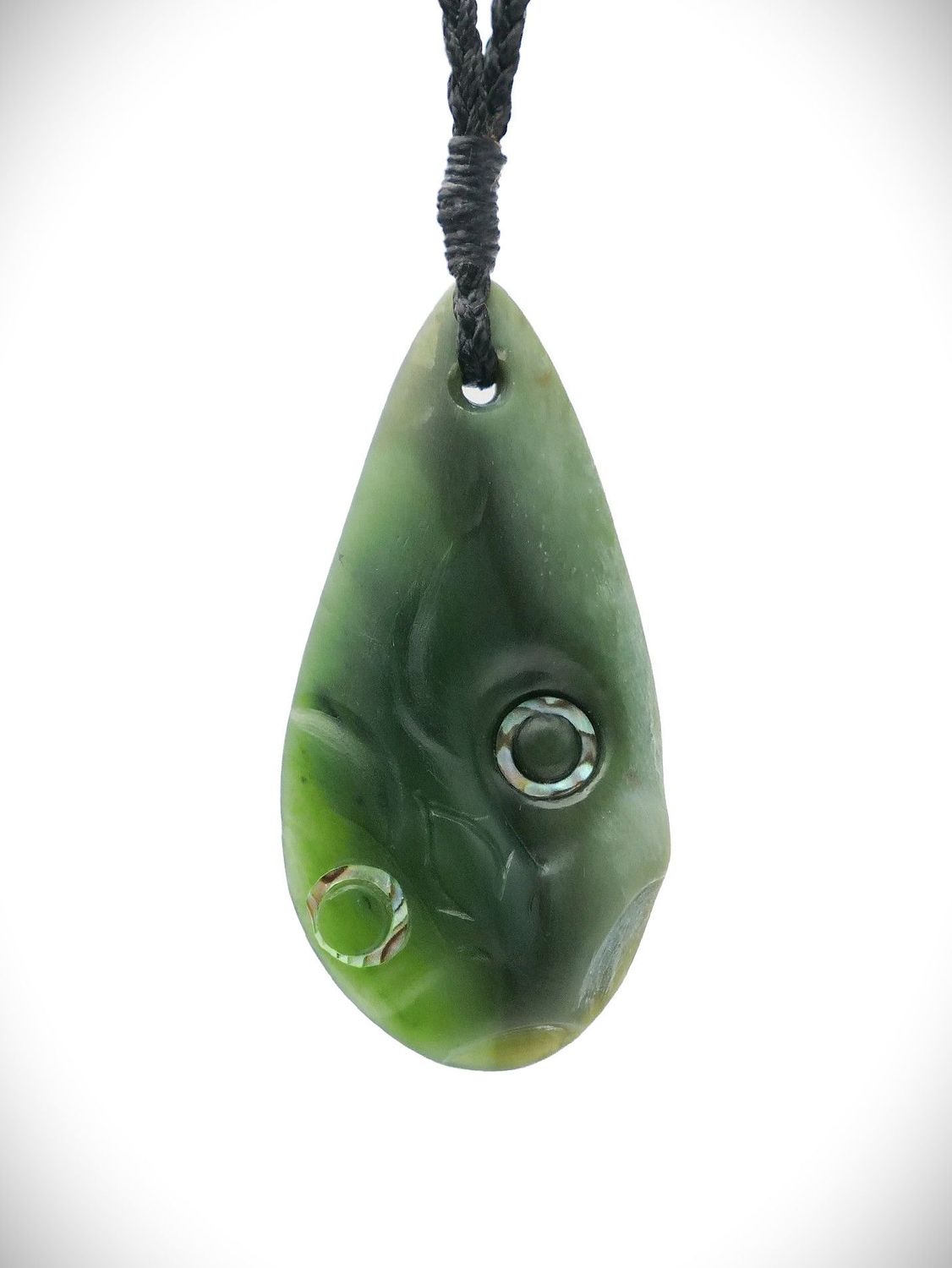 Moko Pounamu Roimata (Teardrop) NZ Genuine Kawakawa Flower Greenstone - Makaranui Moko Pounamu Roimata (Teardrop) NZ Genuine Kawakawa Flower Greenstone - Makaranui