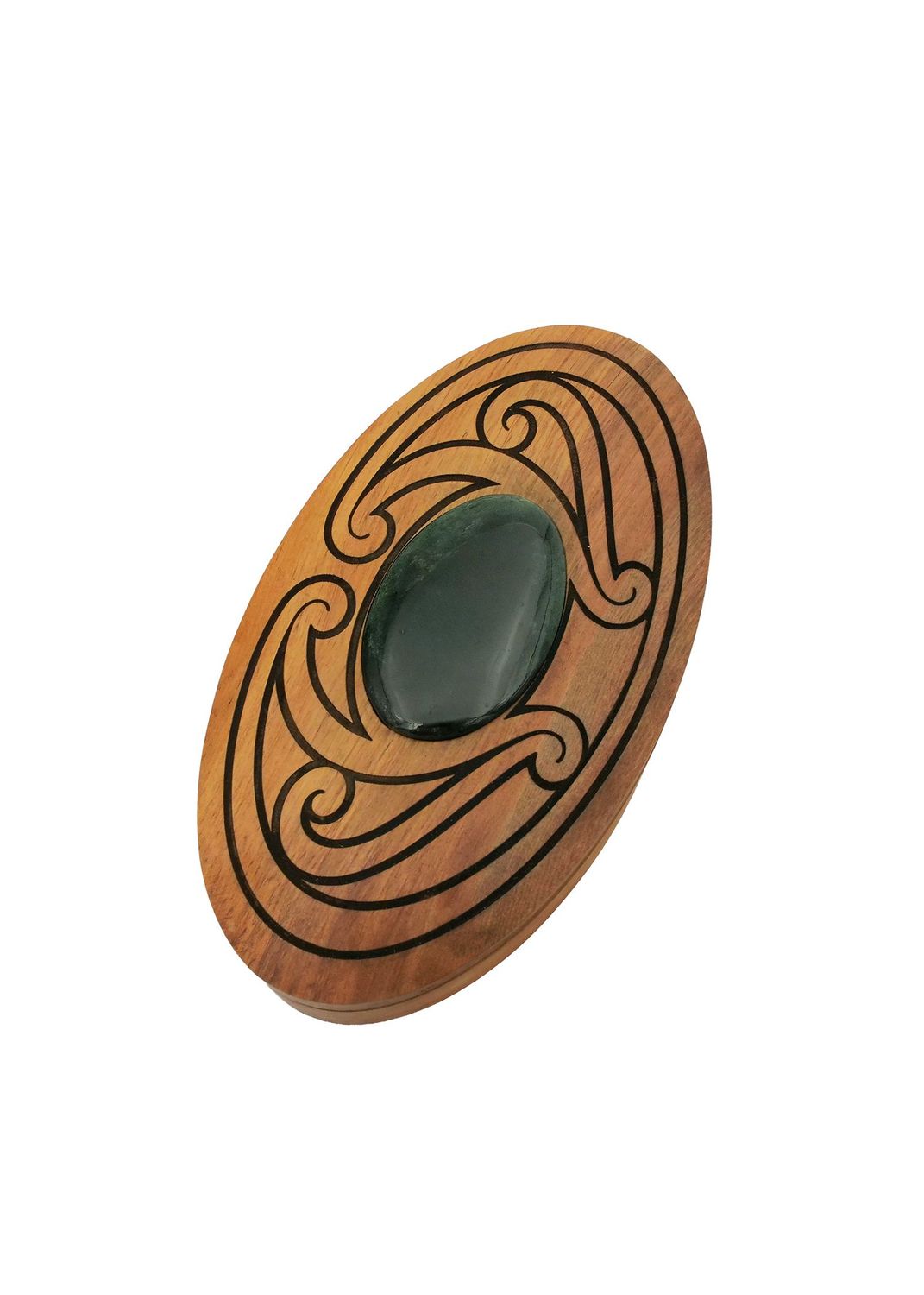 Moko Pounamu Wakahuia (Treasure box) Genuine NZ Kawakawa Greenstone & Rimu - Kawerau Moko Pounamu Wakahuia (Treasure box) Genuine NZ Kawakawa Greenstone & Rimu - Kawerau