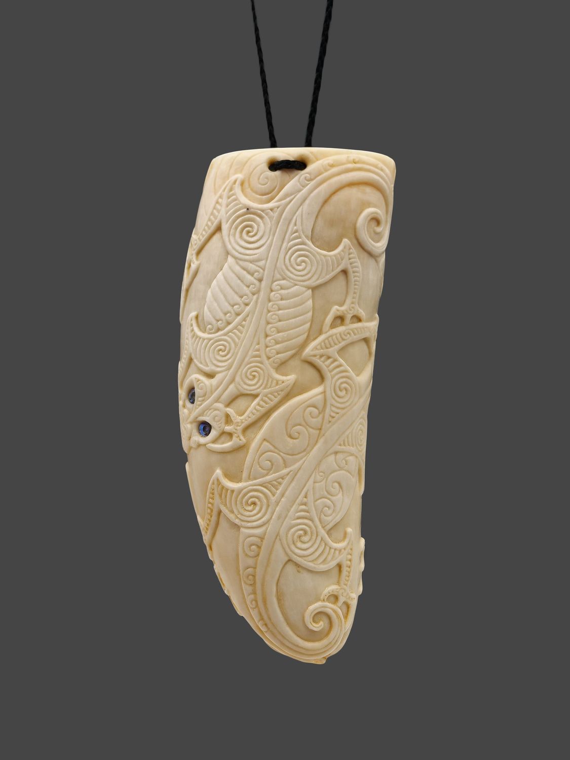 Moko Pounamu Taniwha Whale Tooth Rei Puta Genuine Whale Bone - Wairua