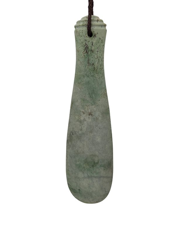 Moko Pounamu Hei Mere NZ Genuine Kokopu Greenstone - Tieke