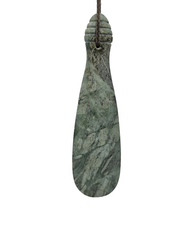 Moko Pounamu Hei Mere NZ Genuine Kokopu Greenstone - Tauhou