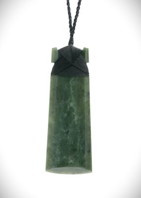 Moko Pounamu Genuine Kawakawa Greenstone Toki Large - TK3 Moko Pounamu Genuine Kawakawa Greenstone Toki Large - TK3