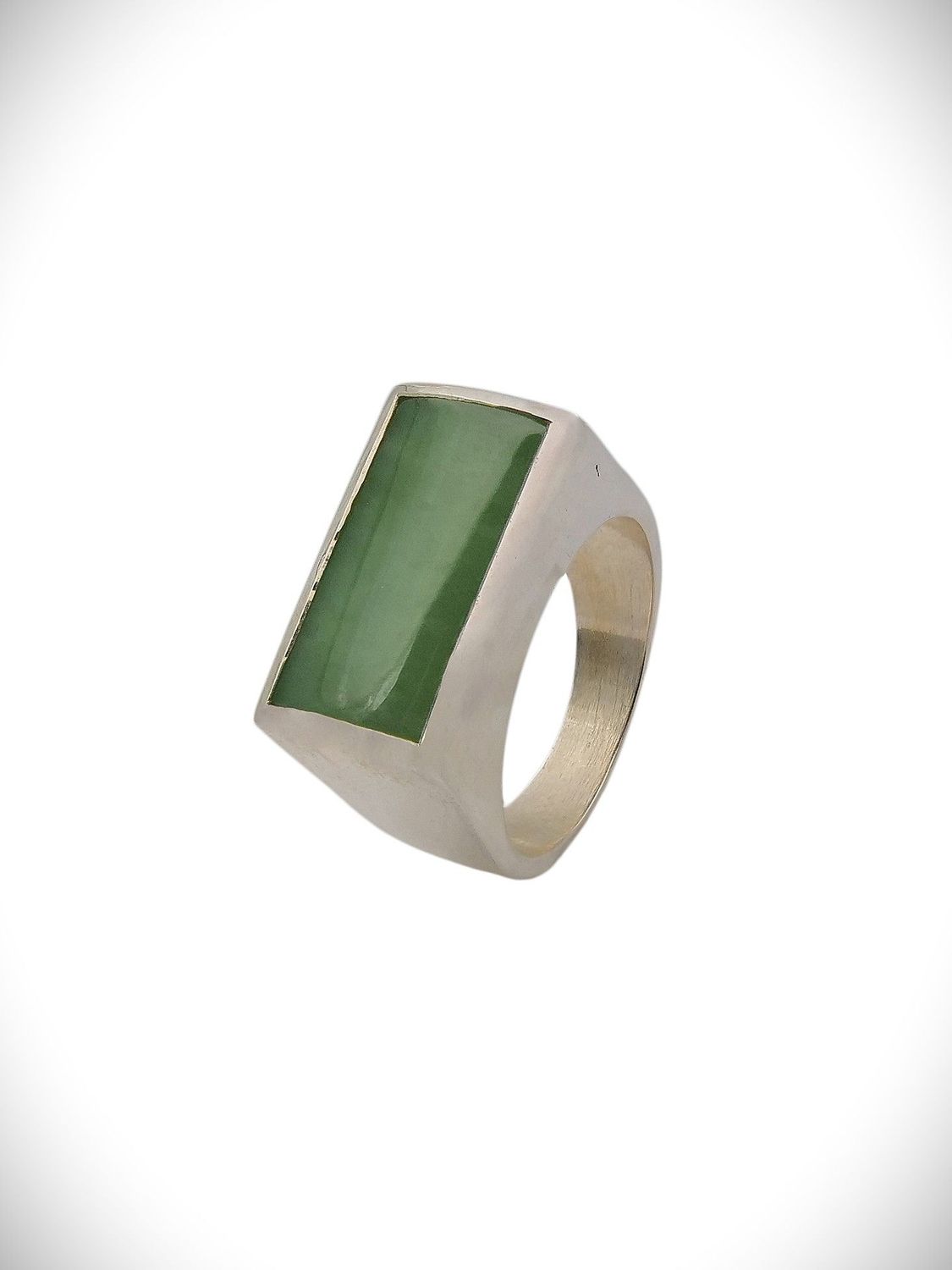 Moko Pounamu Auhunga Pounamu & Sterling Silver Ring - Whaataapaka