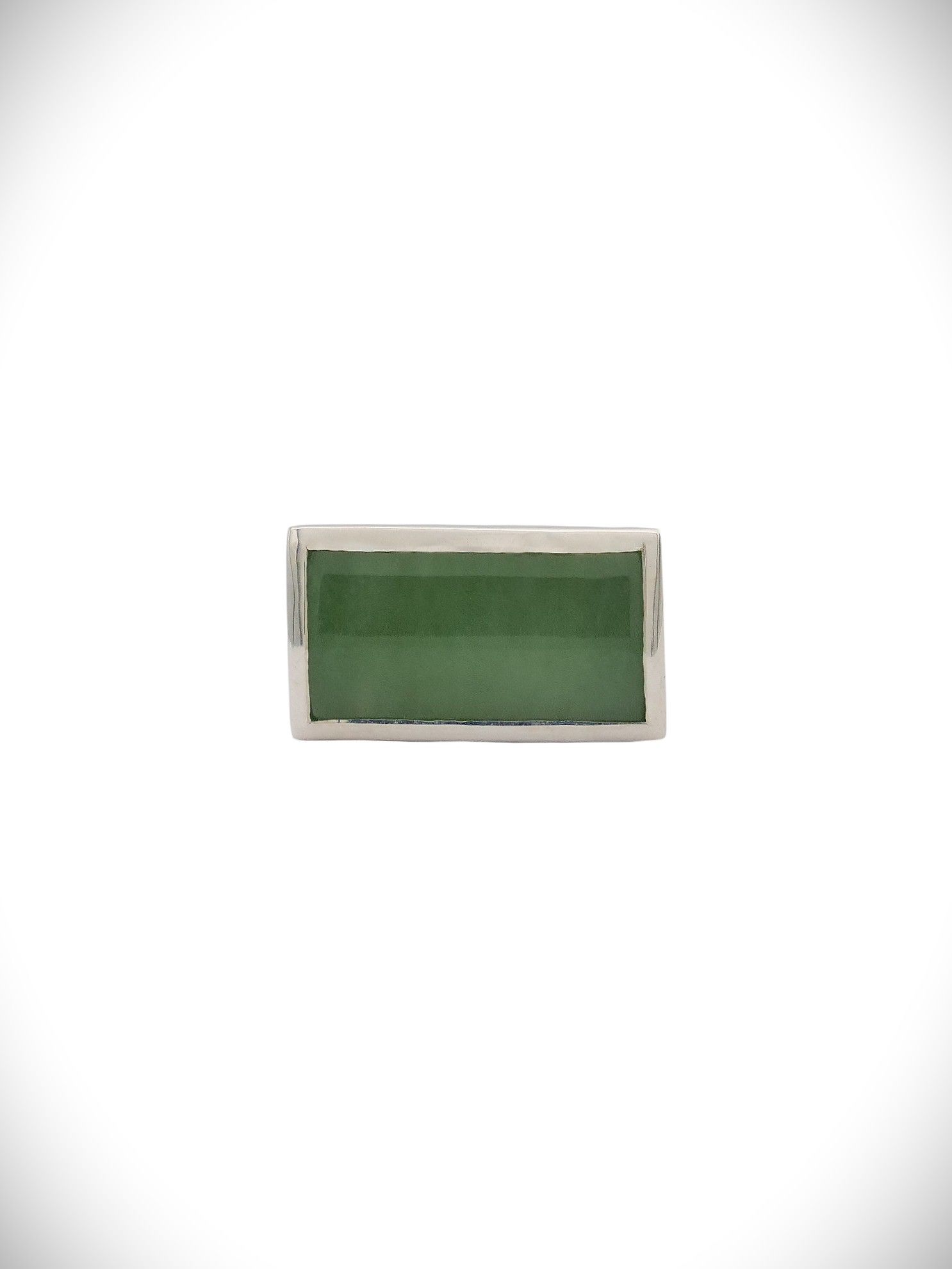 Moko Pounamu Auhunga Pounamu & Sterling Silver Ring - Whaataapaka