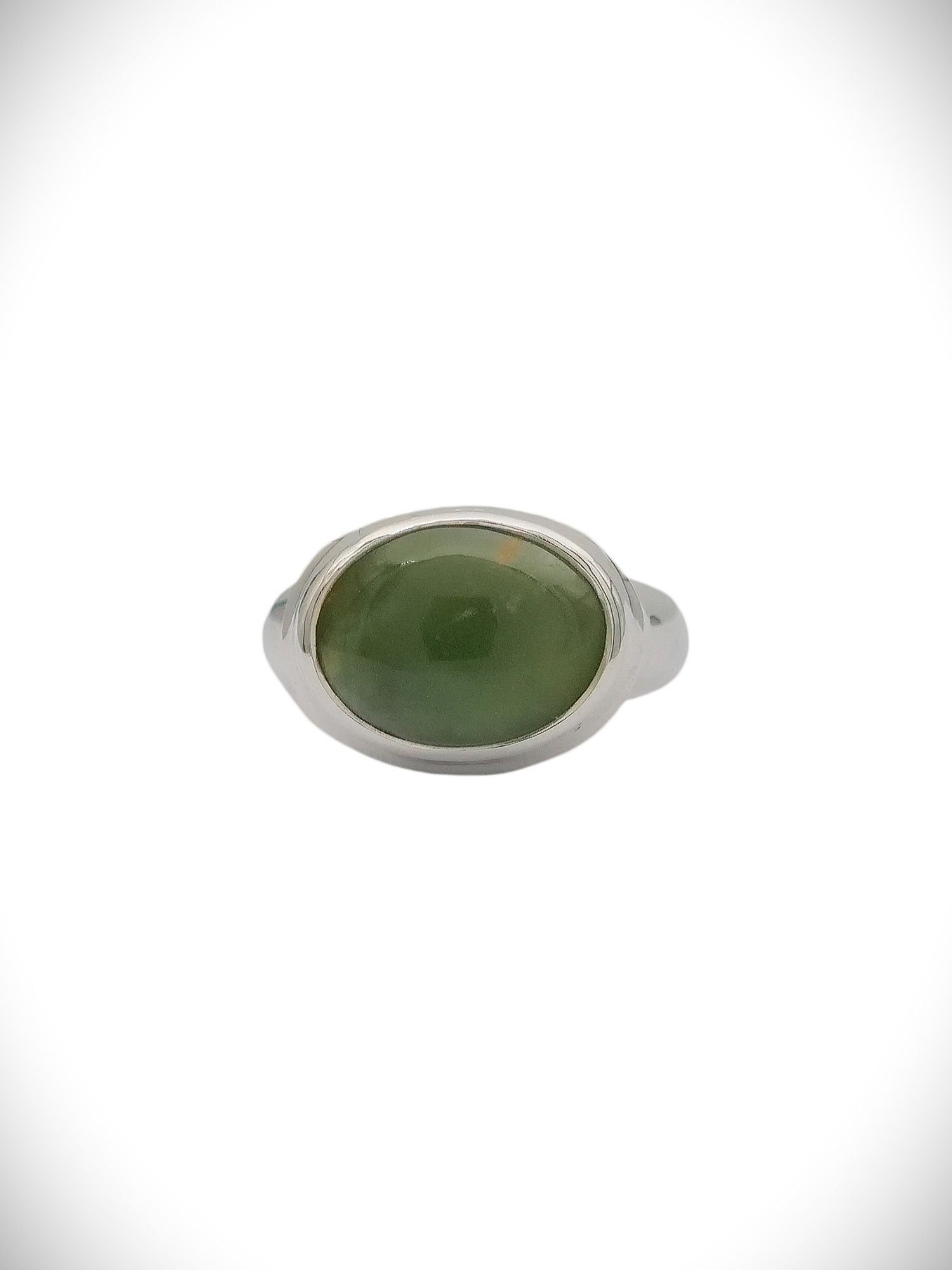 Moko Pounamu NZ Genuine Kahurangi Flower Pounamu & Sterling Silver Ring - Ramarama