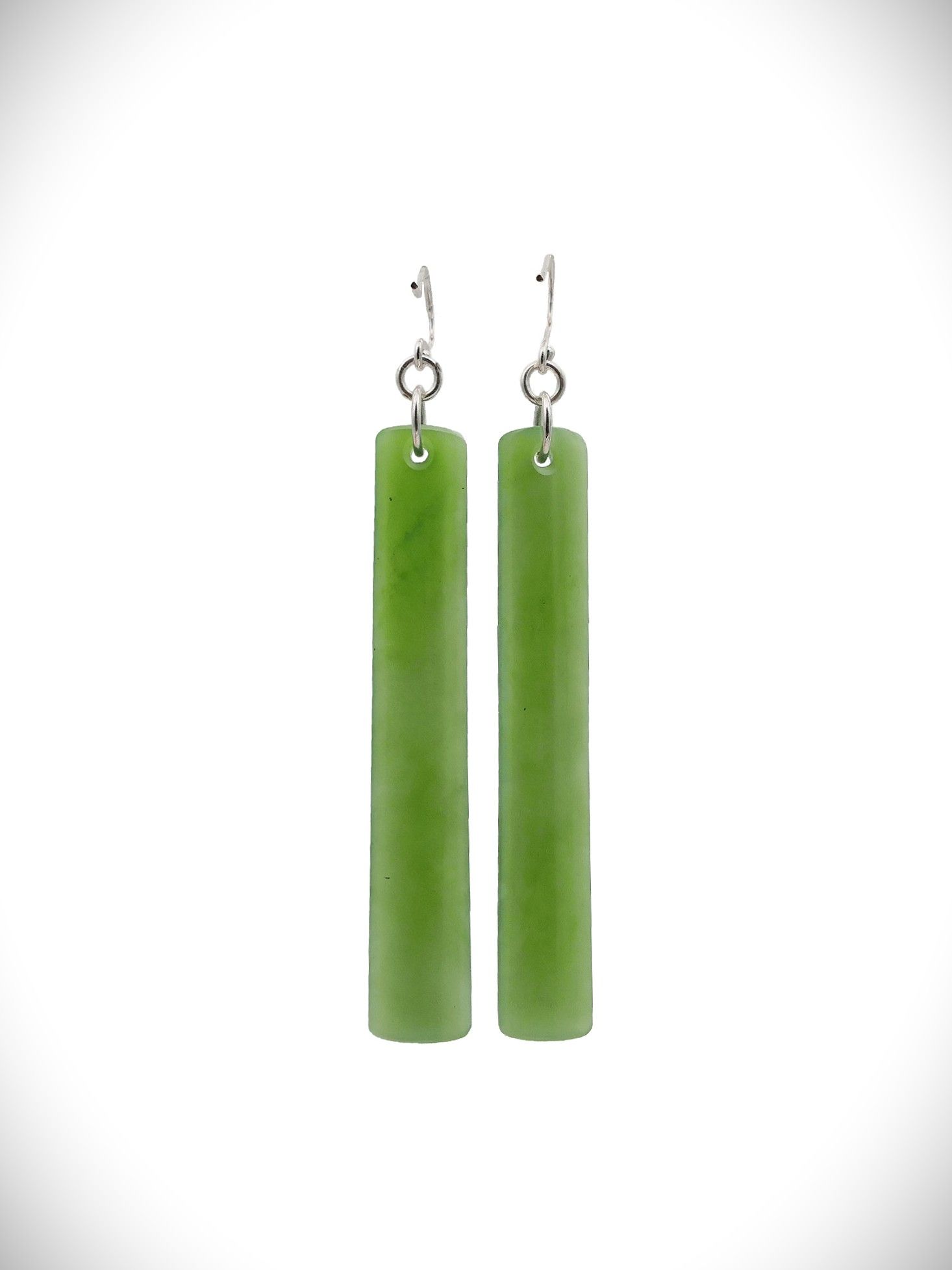 Moko Pounamu NZ Genuine Kahurangi Greenstone & Sterling Silver Earrings - Rangihau
