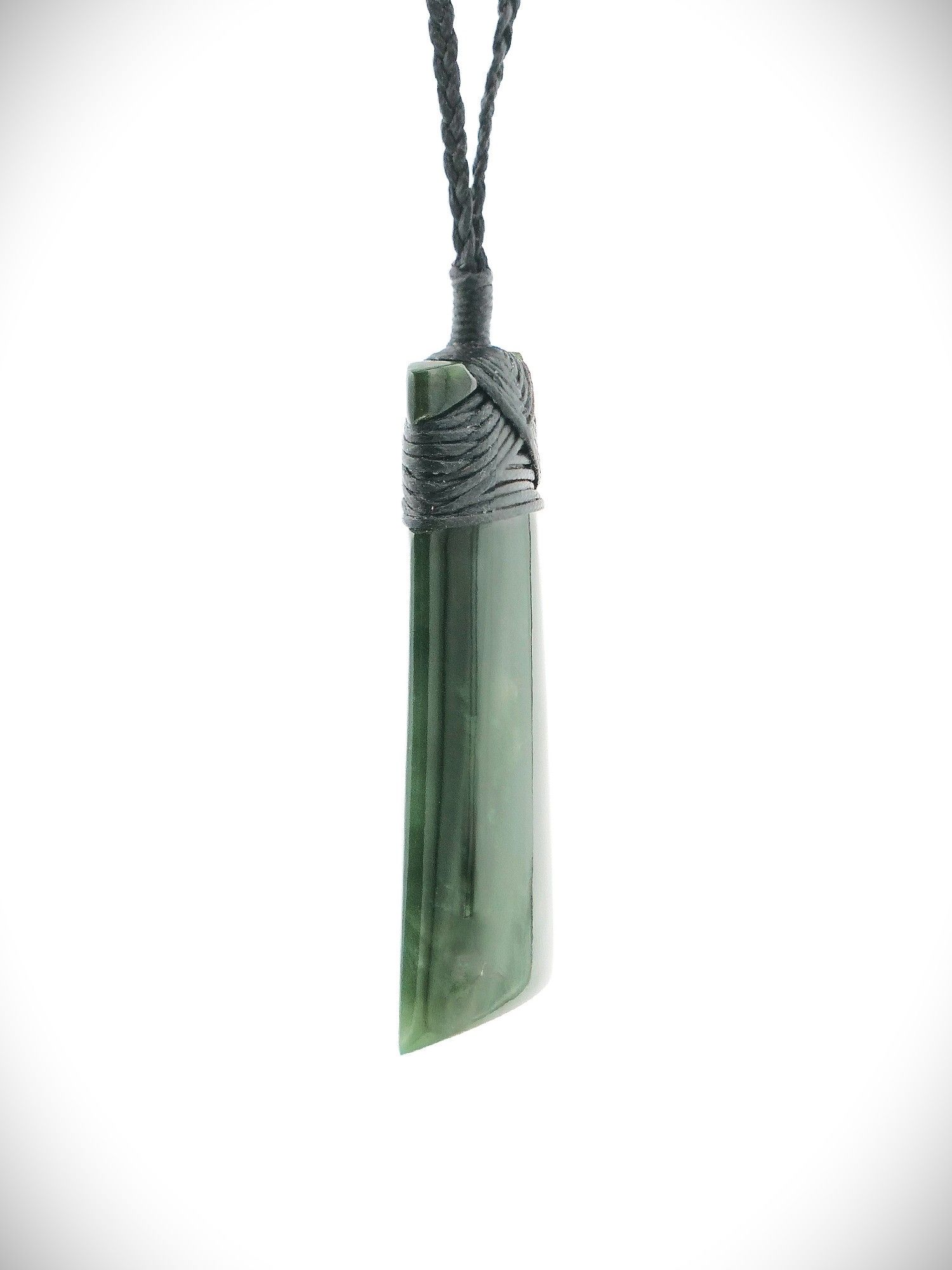 Moko Pounamu Toki Genuine NZ Kawakawa Greenstone - Waikaretu